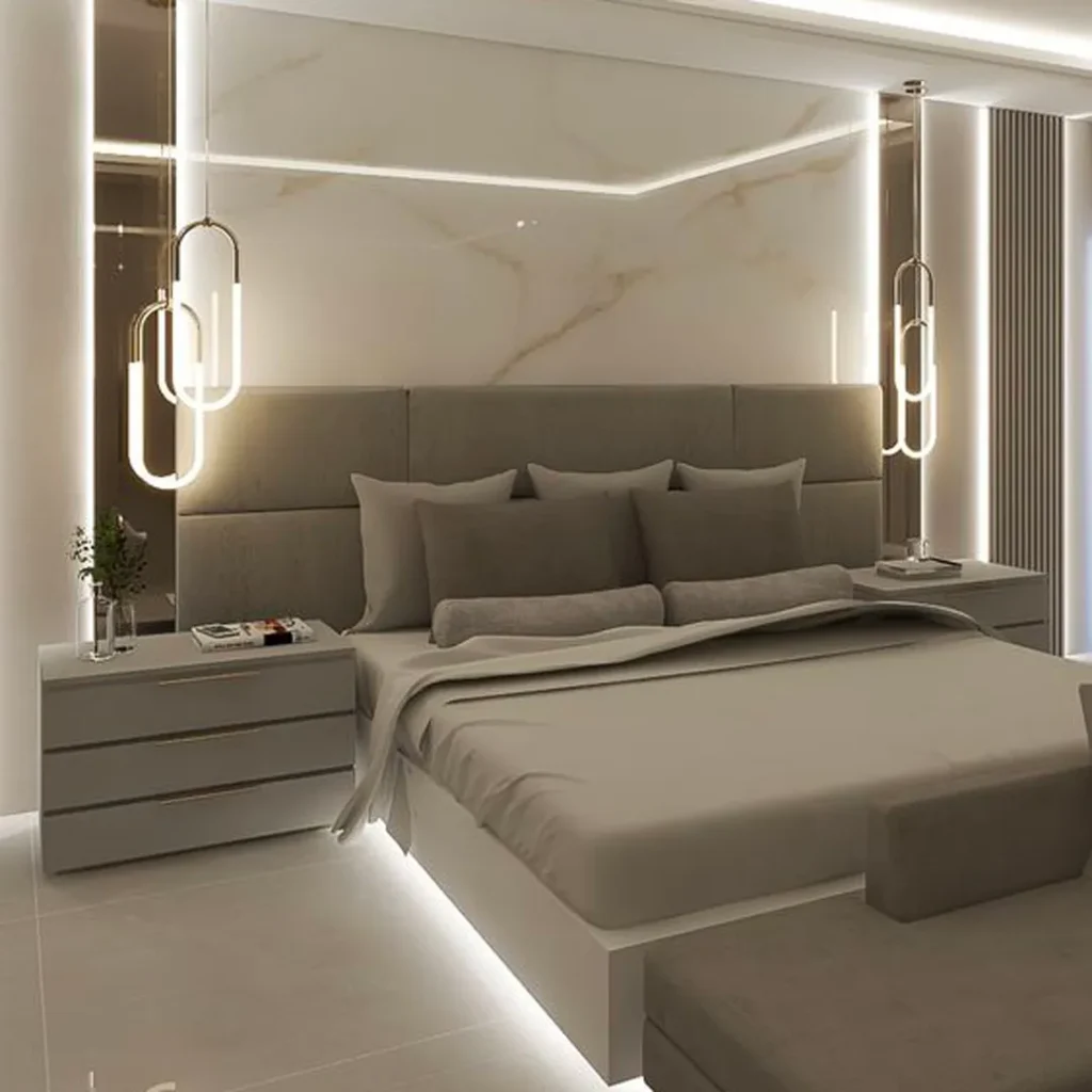 بهترین مدل های دکوراسیون اتاق خواب با رنگ طوسی