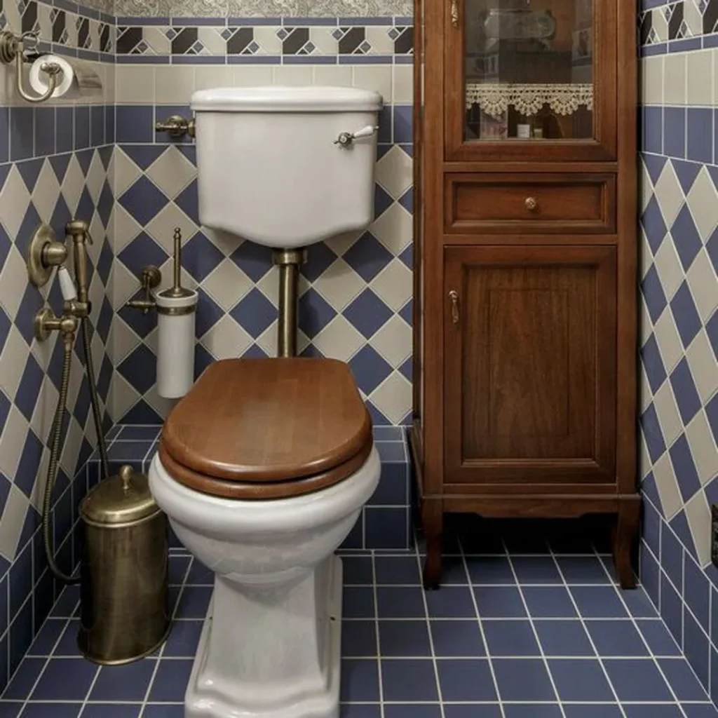 دکوراسیون توالت فرنگی و دستشویی متفاوت