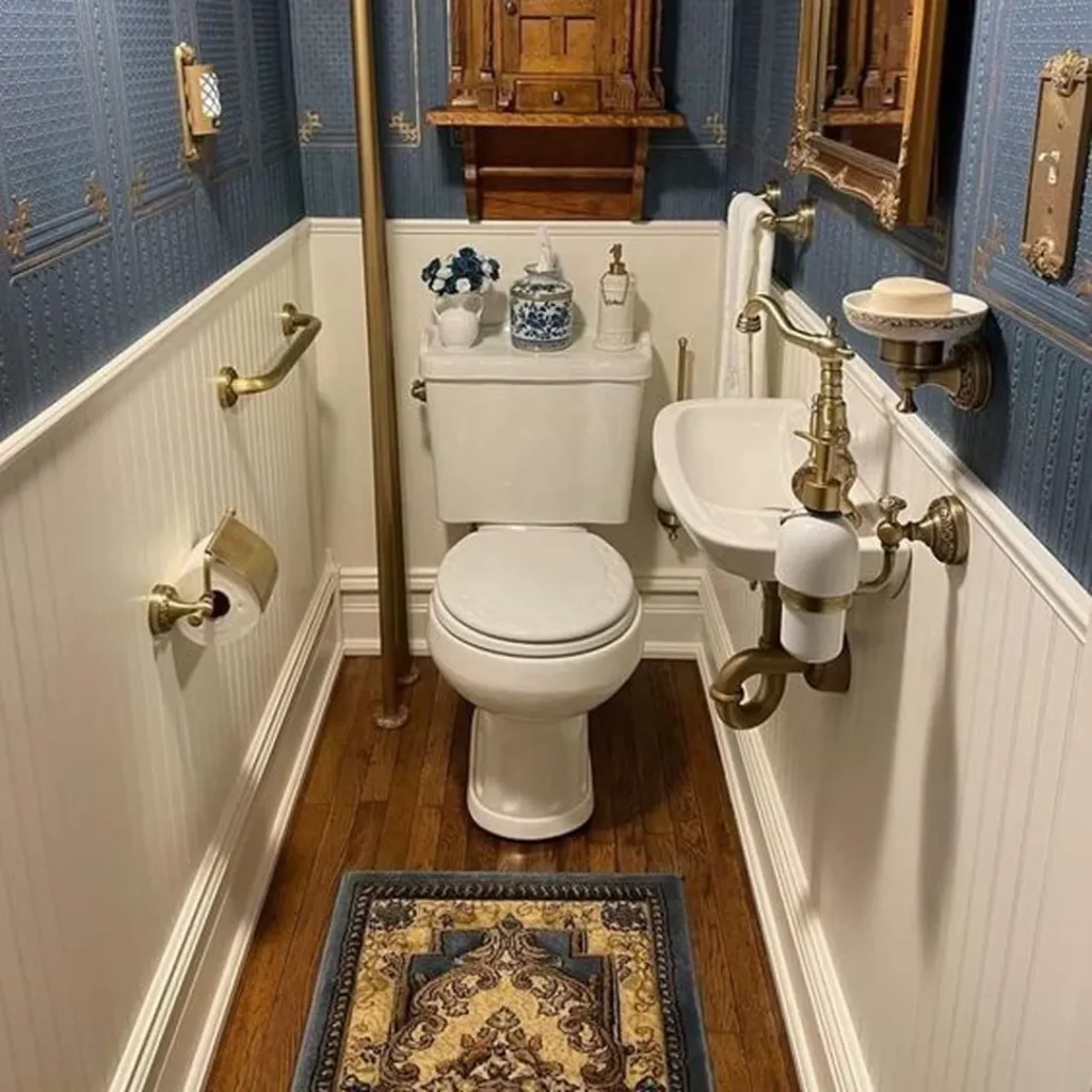 دکوراسیون توالت فرنگی و دستشویی زیبا