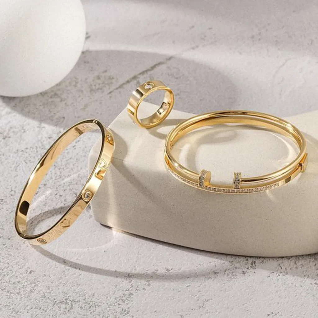 بینظیر ترین مدل های ست دستبند و انگشتر طلا