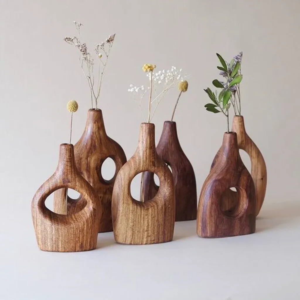 خوشگل ترین مدل های گلدان چوبی فانتزی