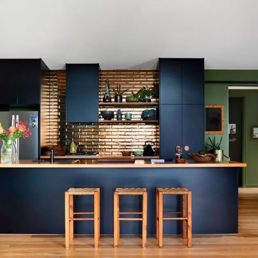 مدل های کابینت آشپزخانه با رنگ جذاب آبی