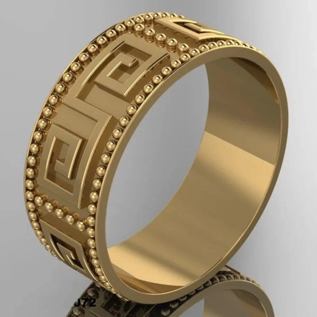 انگشتر طلا با طرح رومی