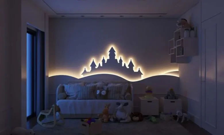 ایده های جذاب تزئین اتاق با نور مخفی