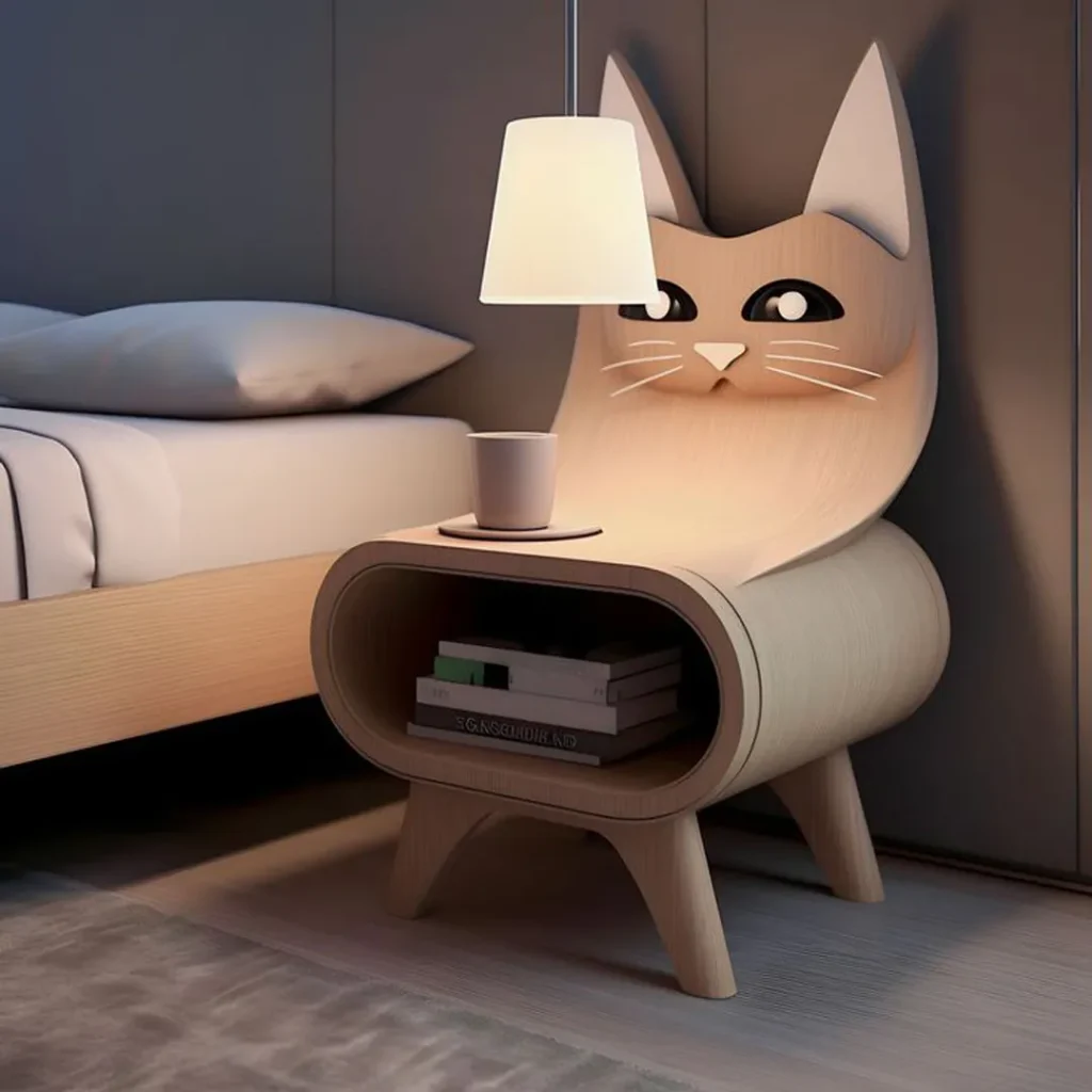 مدل جالب میز پا تختی به شکل گربه