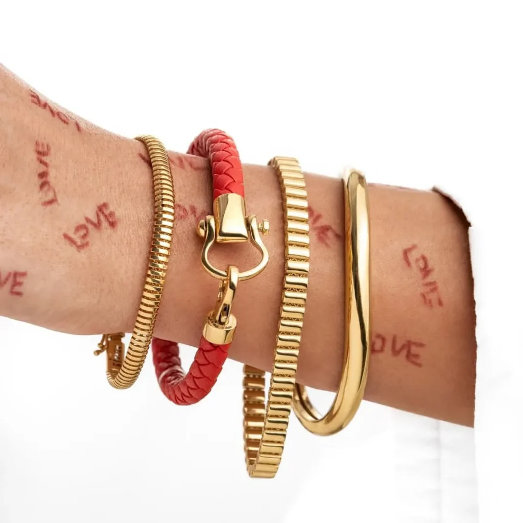 مدل دستبند طلا مخصوص کادو ولنتاین