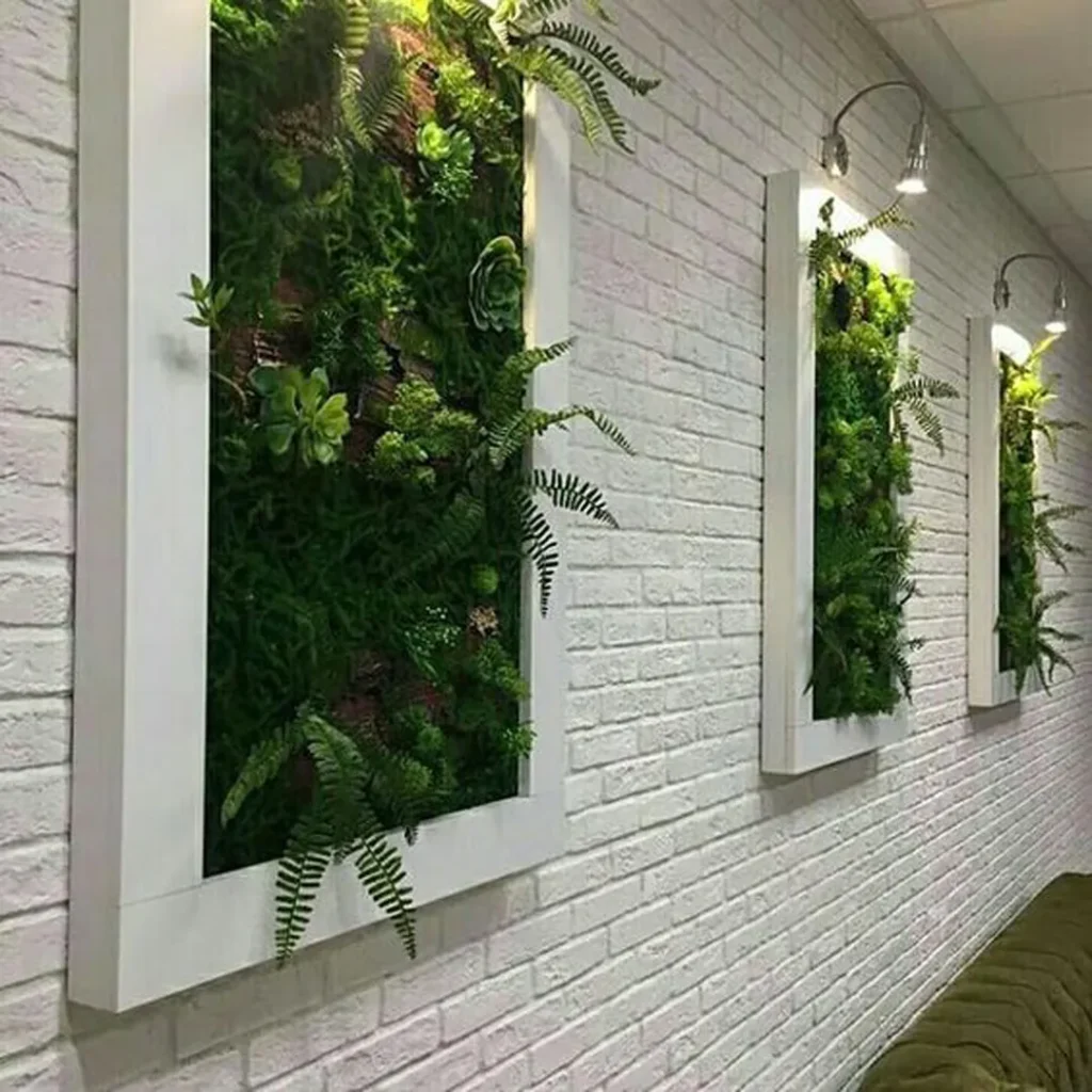 ایده های جدید تزئین دیوار با گیاه مصنوعی