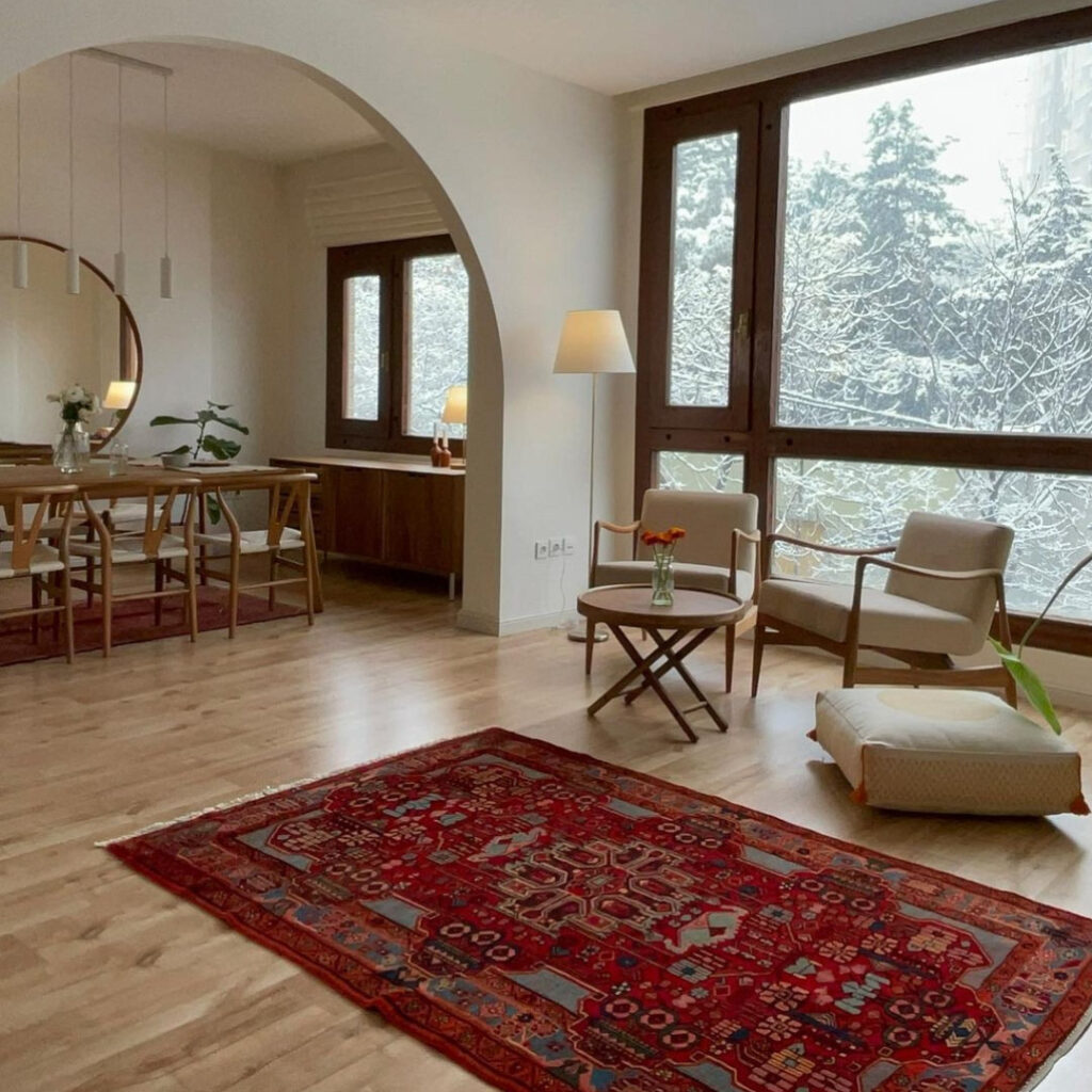مدل دکوراسیون خانه با فرش دستبافت خاص