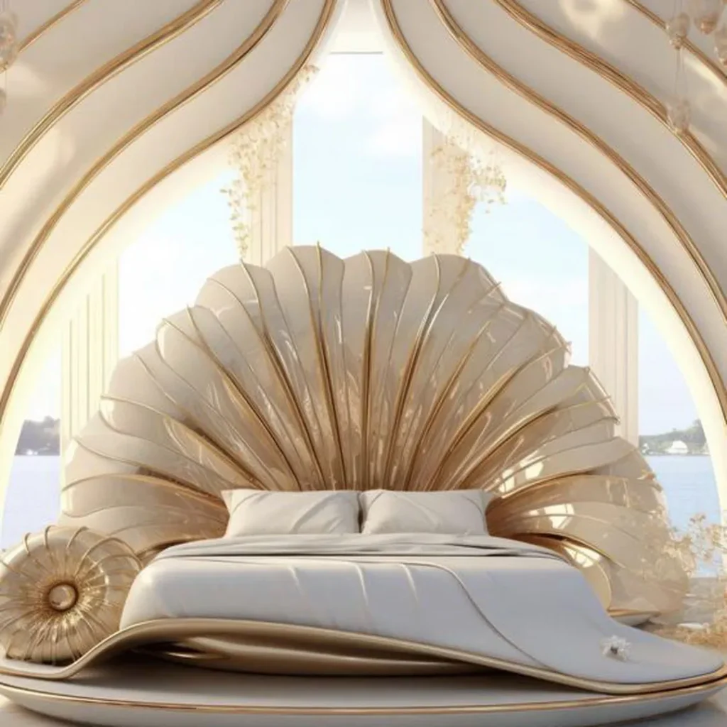 مدل تخت خواب به شکل صدف شیک