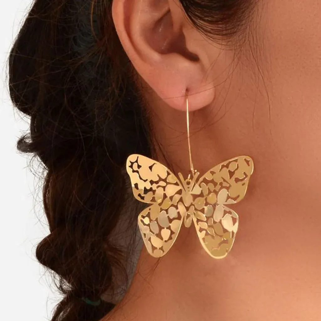 جذاب ترین مدل های گوشواره طلا با طرح پروانه قشنگ