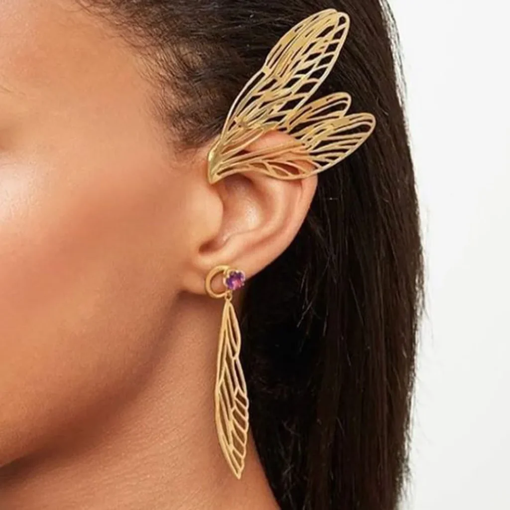 جذاب ترین مدل های گوشواره طلا با طرح پروانه بینظیر